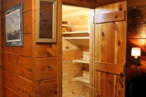Sugar Pine Suite sugar pine cabin closet